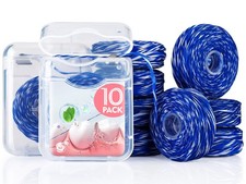 Woven Dental Floss Expandable Waxed Mint 10Pcs 32.8yd Gentle Plaque Care