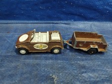 Tootsietoy Kubelwagen Volkswagen Car & Trailer Brown Made In USA w/Stickers