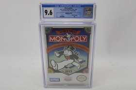 Monopoly Nintendo NES Factory Sealed CGC Graded 9.6 A+
