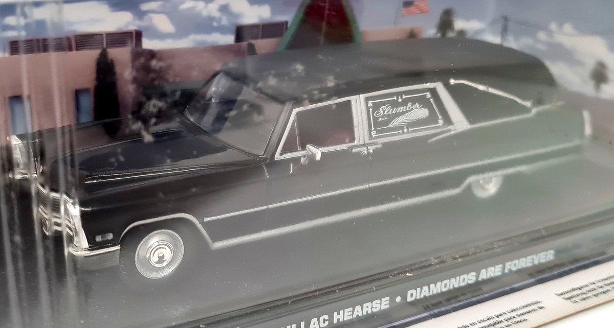 Eon 1/43 Cadillac Hearse Diamonds are Forever James Bond 007 Diecast Model Car