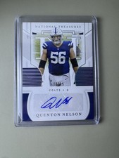 2020 Panini National Treasures - Signatures Quenton Nelson #S-QN Silver /15 (AU)