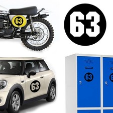 Number 63 Via, Sticker Vinyl