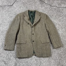 Vintage Jos. A. Bank Harris Tweed Herringbone Wool Blazer Mens 42