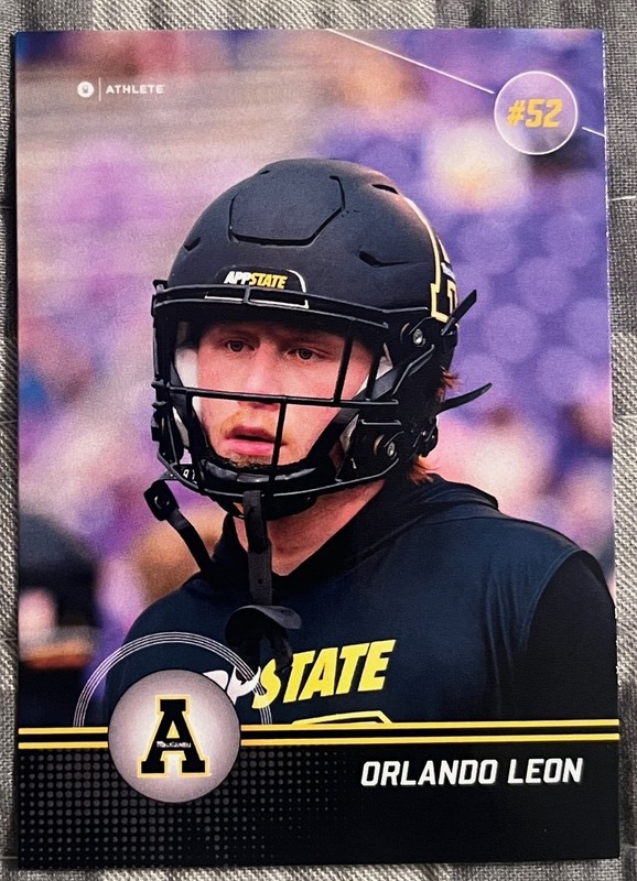 ORLANDO LEON #52 Appalachian State Mountaineers OLB 2024 OnIt Athlete RC B-31