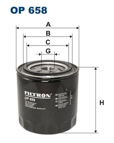 ÖLfilter Filtron Op 658 Anschraubfilter FüR Wrangler Jeep Xj CJ5 Cherokee CJ8 1-image