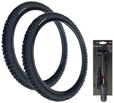 Image of Kenda SMOKE 26 x 2.10 Mountain Bike Black TYREs / TUBEs K-816 + MINI PUMP