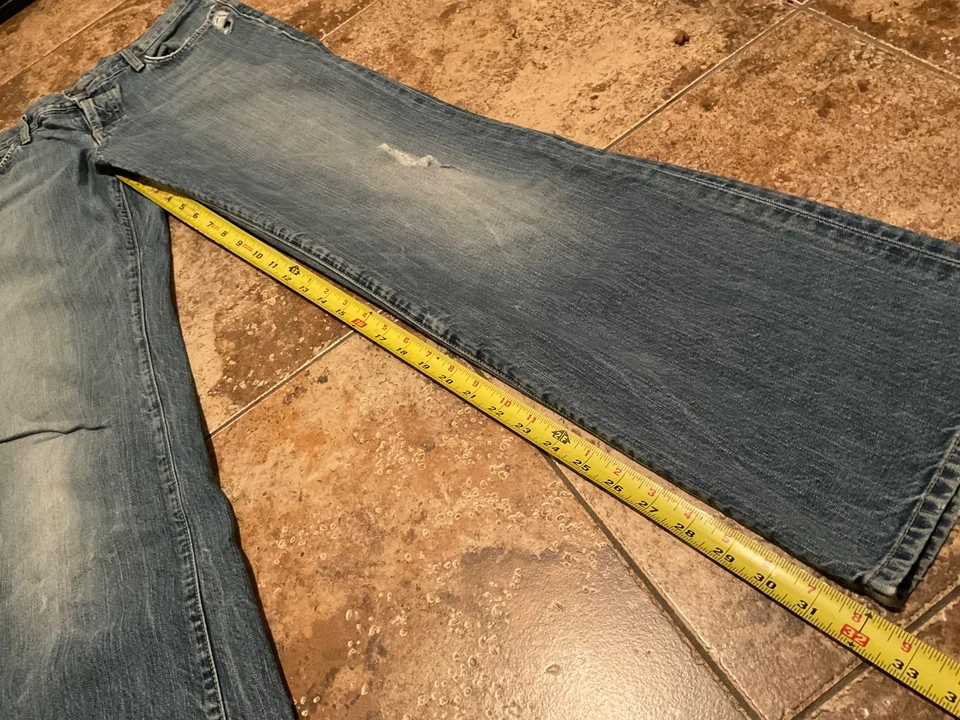 JEAN JEANS VINTAGE 2005 J.CREW BOYJEAN PERNA RETA (TAMANHO 34R) - Imagem 3 de 4