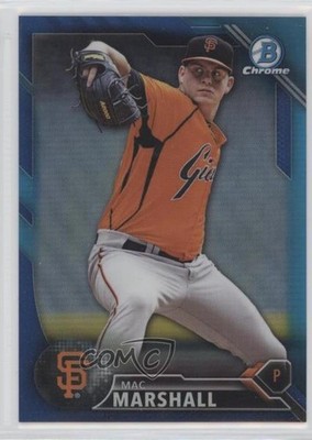 2016 Bowman Chrome Prospects Blue Refractor 15/150 Mac Marshall #BCP205 2f9