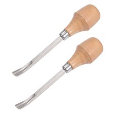 9mm Tip 5" Carbon Steel Curved Half-round Wood Carving Chisels 2pcs