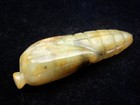 Old Nephrite Jade Stone Carved Sculpture Lovely Corn Stick w/ Leaves #06212503 — photo 4