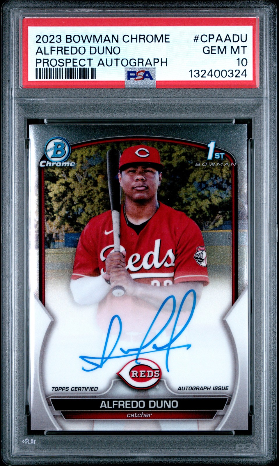 2023 BOWMAN CHROME PRSPCT AUTOS #CPAADU ALFREDO DUNO PSA 10 AUTO