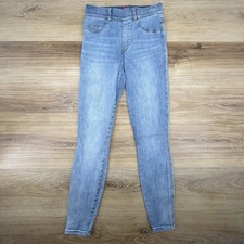 Spanx Jeans Skinny Small Blue Denim Jegging Light Wash Pull On Stretch