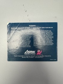 Nes Wurm Journey To The Center Of The Earth CIB Game Box Manual W/ Protector 