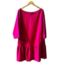 Victoria Beckham Three Quarter Sleeve Shift Dress Size 2X Pink