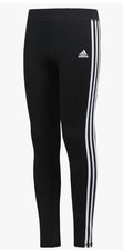 Adidas Aeroready Youth Medium 3 Stripe Tight Leggings Jogger Athletic Girls