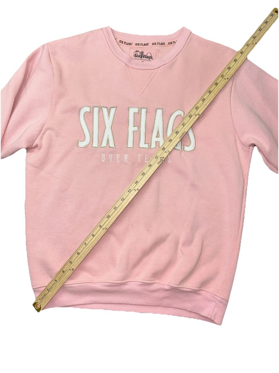 Six Flags Over Texas Pink Crew Neck Pullover Sweatshirt Women’s Small View 6