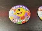 Pac-Man Advertising Pinback Button 2.5" Tengen The Pac Is Back Pins Rare 2  — photo 2