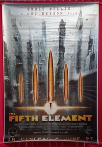 The Fifth Element (1997) Original D/S UK BUS STOP Poster (47"x70") HUGE & RARE