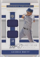 2020 National Treasures Game Gear Dual Materials Holo Gold 5/25 George Brett 5m1