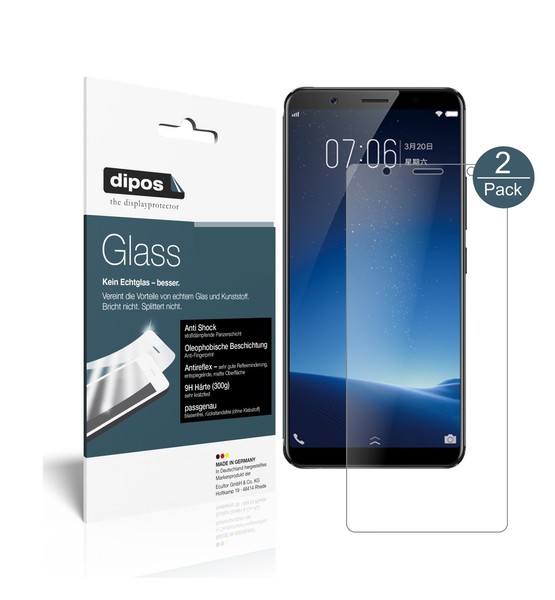 2X Schutzfolie FüR Vivo X20 Plus Matt - Anti-Shock 9H Folie Dipos Glass-image