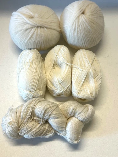 NICE Lot 6 Cake Skein Peru Soft Alpaca Wool Yarn Mix 12.4oz 350gr 778 Cream A - product listing photo