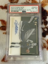 GRAYSON ALLEN 2018 PANINI NOIR SNEAKER SPOTLIGHT AUTO ROOKIE #SNS-GA /99 PSA 8