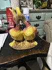 Vintage 1950’S  Hull Pottery Mallard Ducks Double Planter #95
