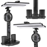Led Schreibtischlampe Summer Fan Display 7W Schwarz 3CCT Masterled Tischleuchte