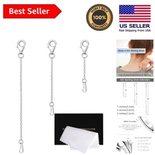 Hypoallergenic Sterling Silver Necklace Extenders - Enhance Your Jewelry Style