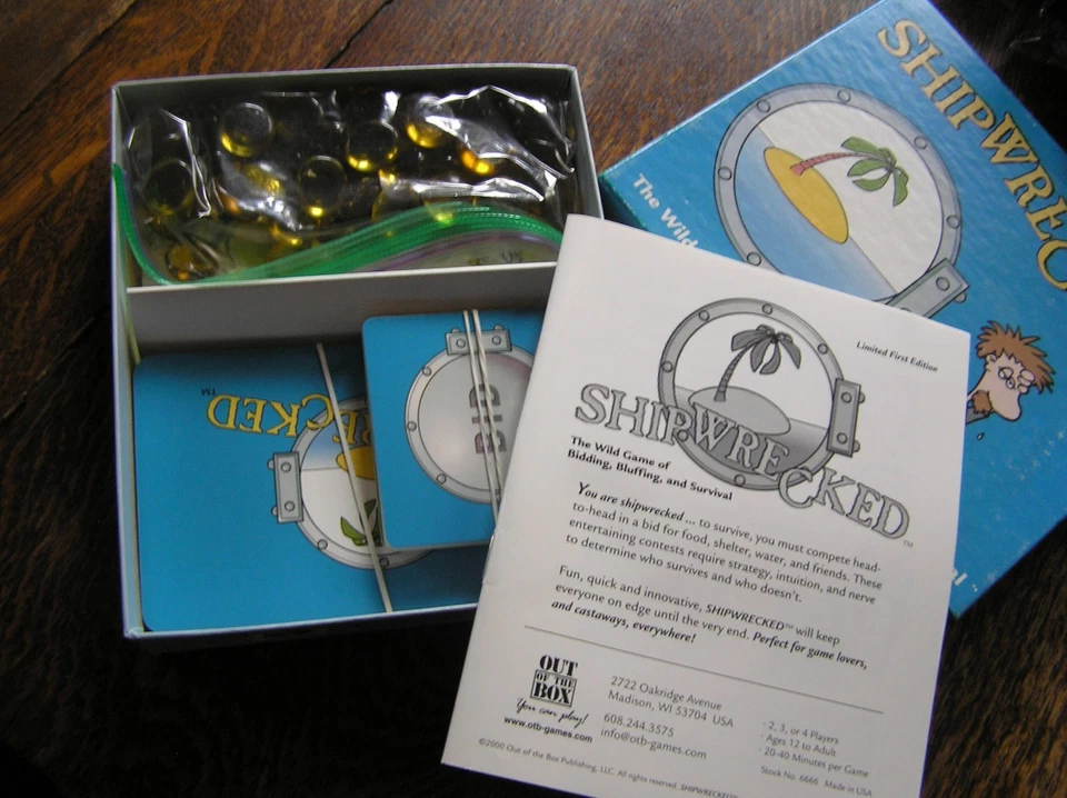 2000 Out of the Box SHIPWRECKED Wild Game of Bidding, Bluffing, Survival Age 12+ - Image 3 of 4