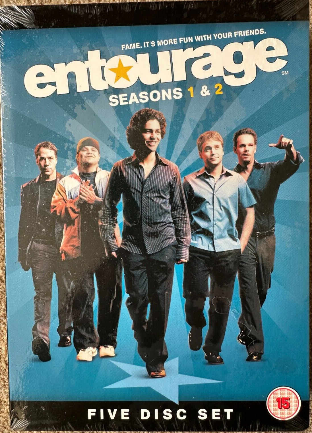entourage - Seasons 1 & 2 DVD Box - Region 2 - New & Sealed - 5 Disc Set