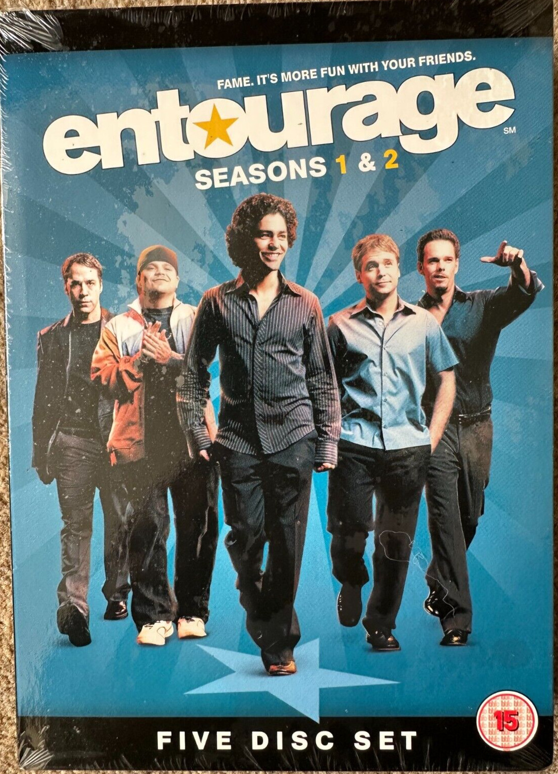 entourage - Seasons 1 & 2 DVD Box - Region 2 - New & Sealed - 5 Disc Set
