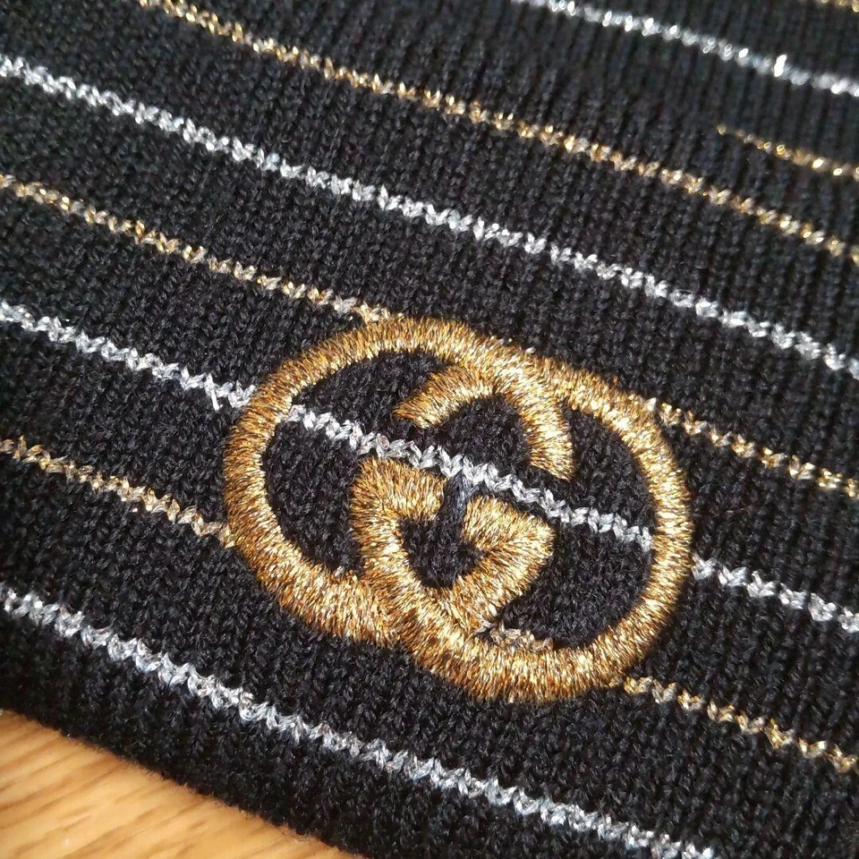 Auténtico gorro tejido Gucci vintage para hombre talla L stock muerto no usado Foto 2 de 4