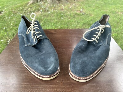 Aston Grey Blue Suede Oxfords Aston Grey Collection Navy/Dark Blue Dien Oxfords Suede Mens  main image 2