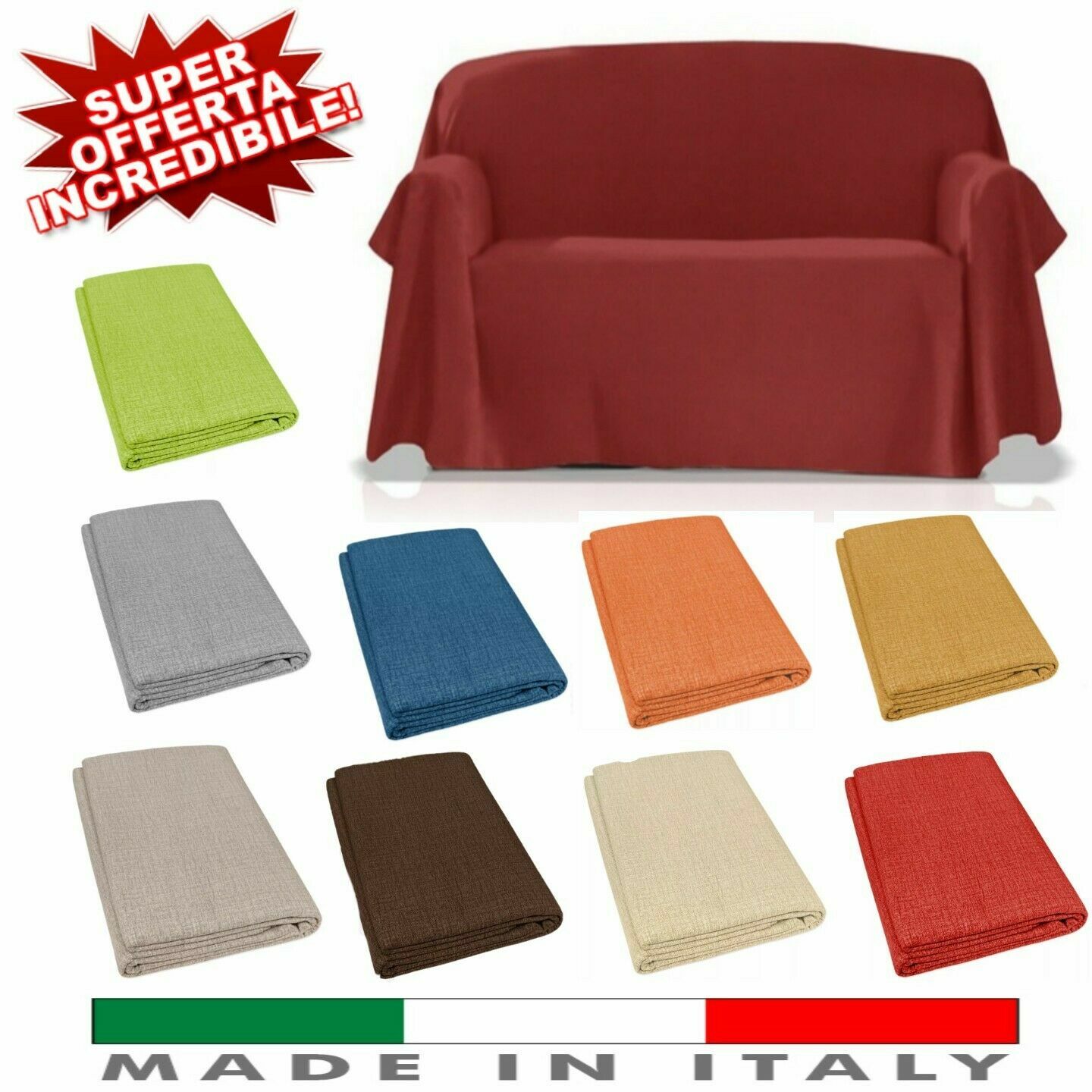 Telo Arredo Copritutto 260x250 Gran Foulard Cotone Copridivano Letto Multiuso