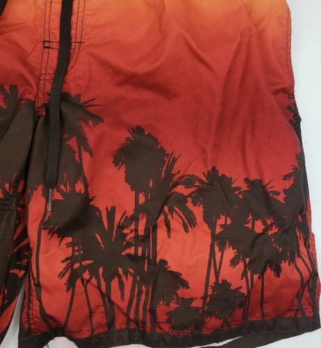 Mossimo Supply Co Swim Trunks Lined Sunset Palm Tree Design Mens Size XXL - Picture 5 of 13