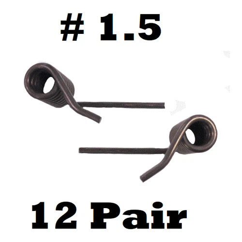 12 Pair Music Wire Coil Springs - #1.5 Trapping Supplies
