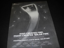 MANFRED MANN Jan 25-March 29, 1974 SOLAR FIRE tour dates PROMO POSTER AD