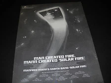 MANFRED MANN Jan 25-March 29, 1974 SOLAR FIRE tour dates PROMO POSTER AD