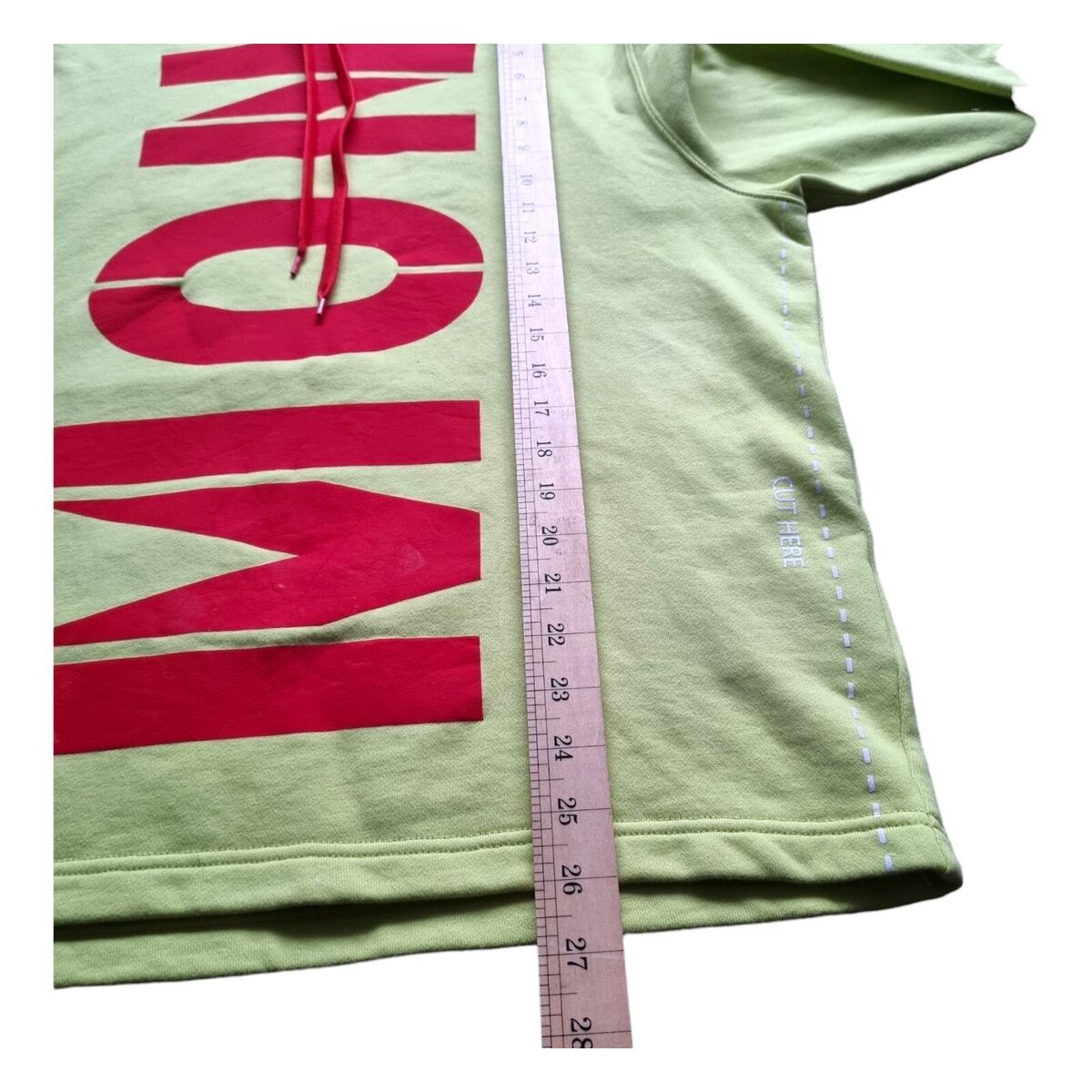 Moncler Craig Green Bold Branded Logo Lime Green Mens Hoodie Moncler Craig Green Bold Branded Logo Lime Green Mens Hoodie