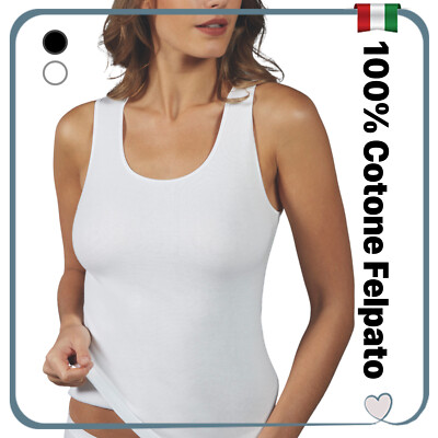 Canotta intima da donna canottiera intimo spalla larga in caldo