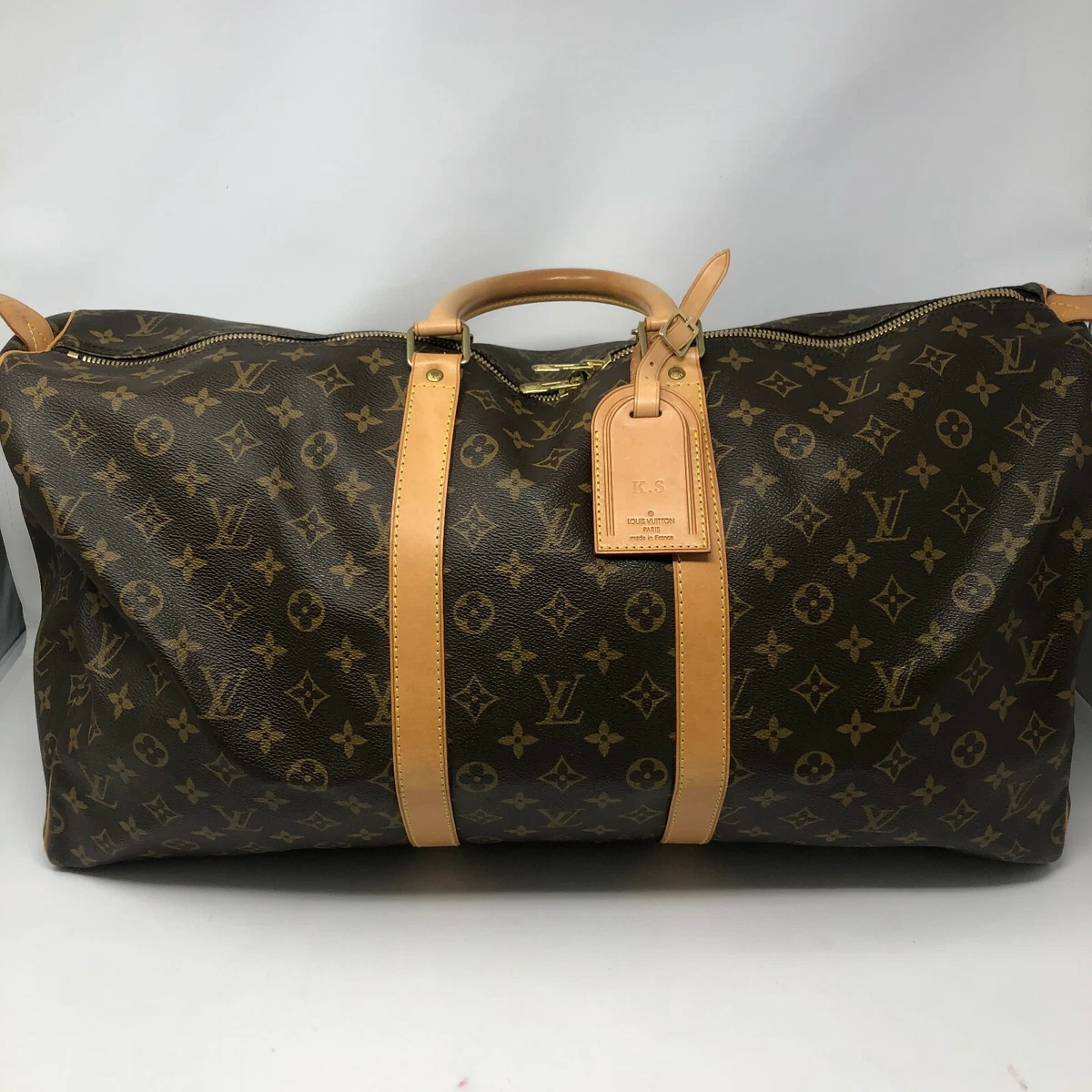 Louis Vuitton Keepall 45 Monogram Canvas Travel Bag Brown