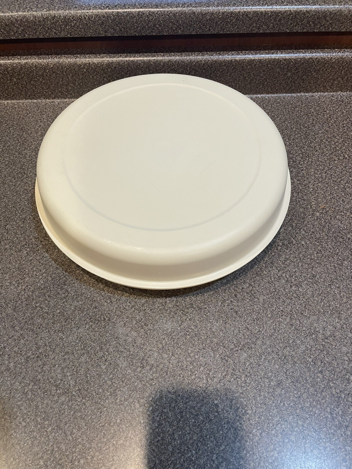 Vintage Tupperware Dish Veggie Serving Tray 16654 & Lid 16664 Almond