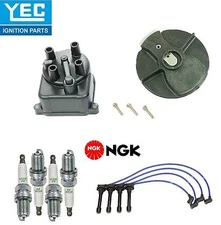 YEC&NGK Ignition Kit Distri.Cap Rotor Plugs Wire for Honda Civic Si; 1.6L 99-00