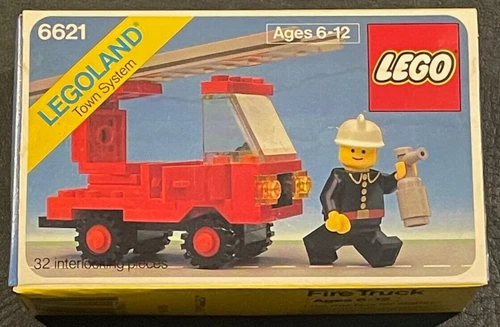 Vintage LEGO Town: Fire Truck (6621). 1984 Set New/Sealed Box.