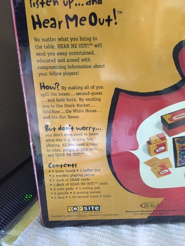 STARBUCKS EXCLUSIVE "HEAR ME OUT"! BOARD GAME "BRAND NEW Un-Opened" - Picture 6 of 6