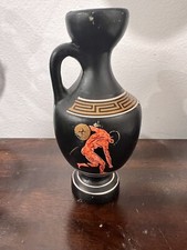 Greek Pottery Mini Vase - Signed By D. Vassilopoulos - Red Clay