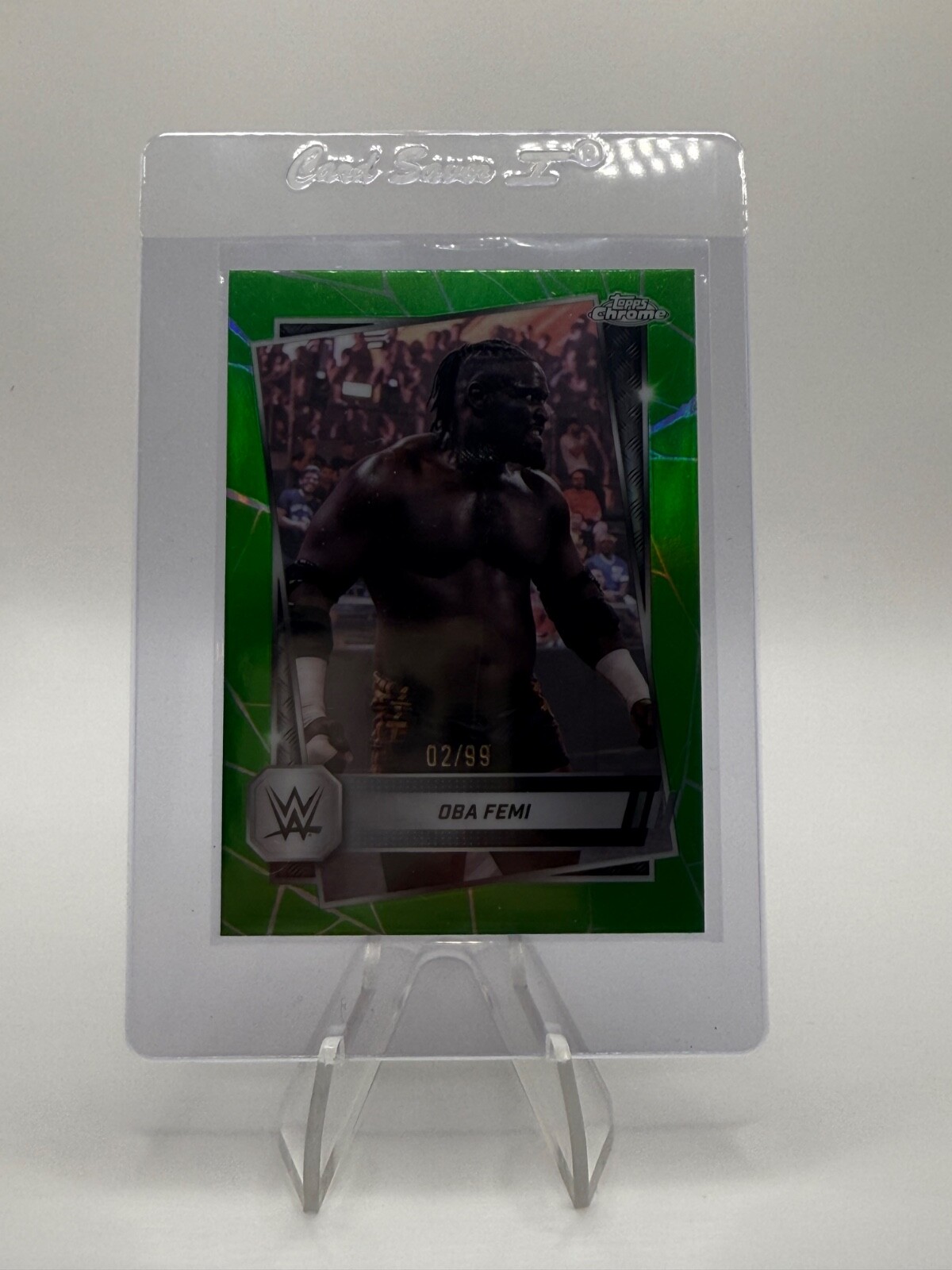 2025 Topps Chrome WWE - Oba Femi #113 Green Refractor /99