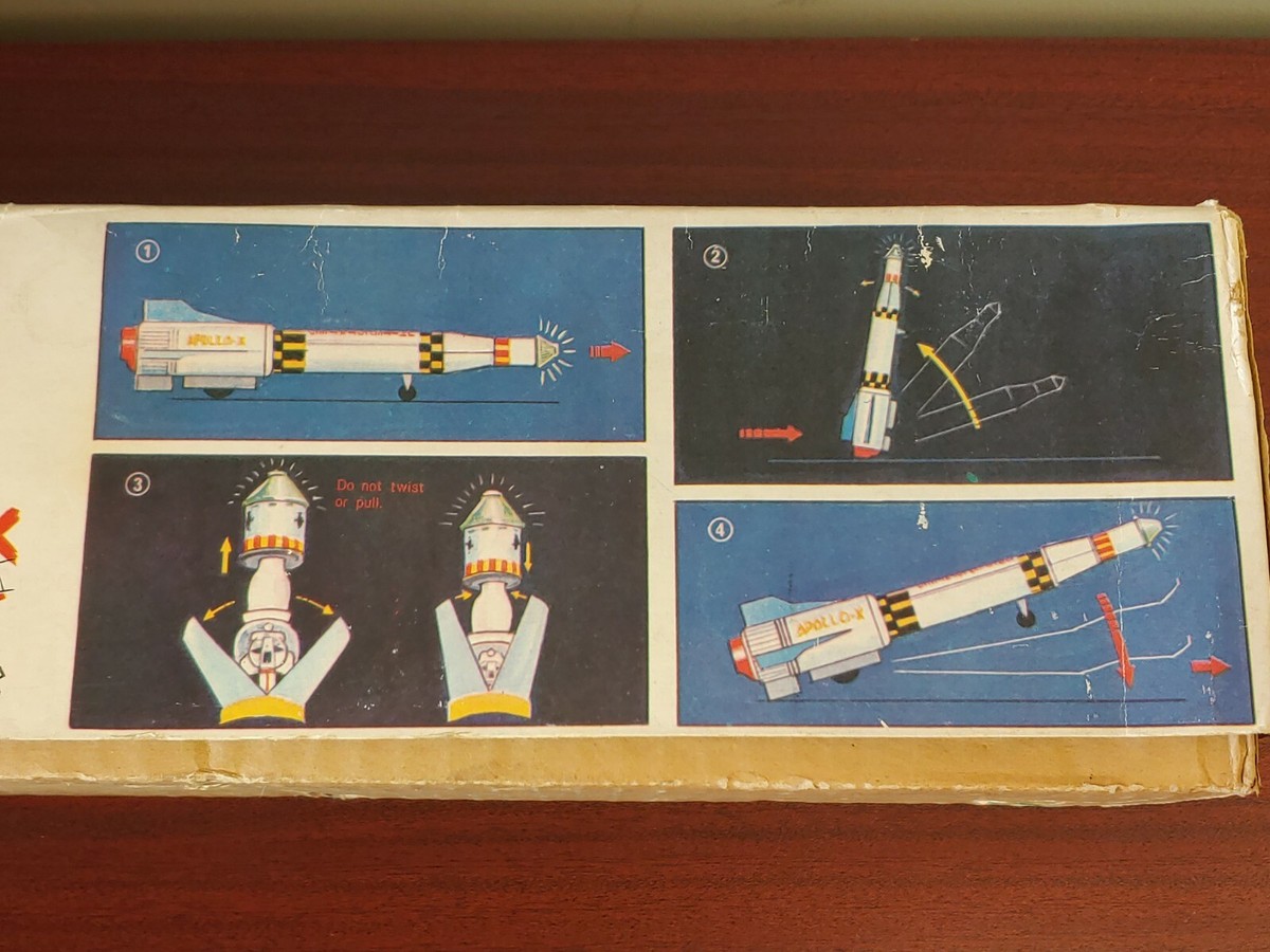 1960s Apollo-X Moon Challenger Nomura Rocket Toy Battery