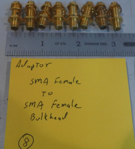 (8) SMA (Female) to SMA (Female) Bulkhead Gold Adapters - 第 1/3 張圖片